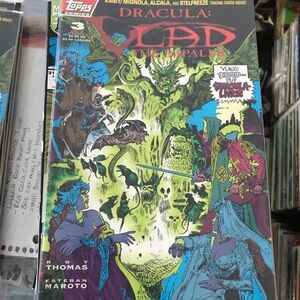 Dracula Vlad the Impaler Comic Book #3 - Vibrant Green & Blue Cover